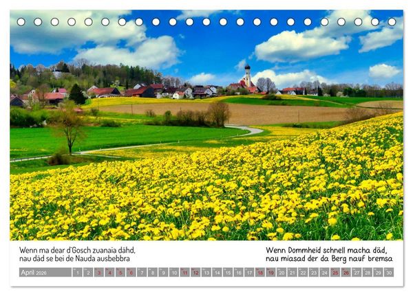 Produktbild: 03 Schw&auml;bische Sprichw&ouml;rter - D&ouml;s au no! (Tischkalender 2026 DIN A5 quer), CALVENDO Monatskalender