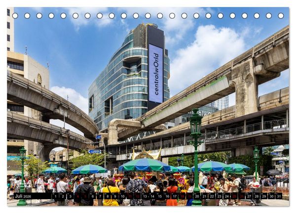 Produktbild: Bangkok - pulsierende Hauptstadt Thailands (Tischkalender 2026 DIN A5 quer), CALVENDO Monatskalender