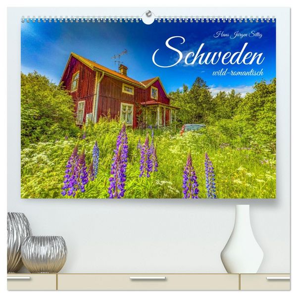 SCHWEDEN wild-romantisch (hochwertiger Premium Wandkalender 2026 DIN A2 quer), Kunstdruck in Hochglanz