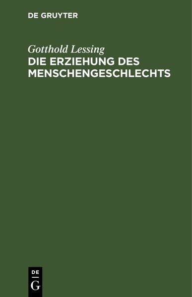 Produktbild: Die Erziehung des Menschengeschlechts