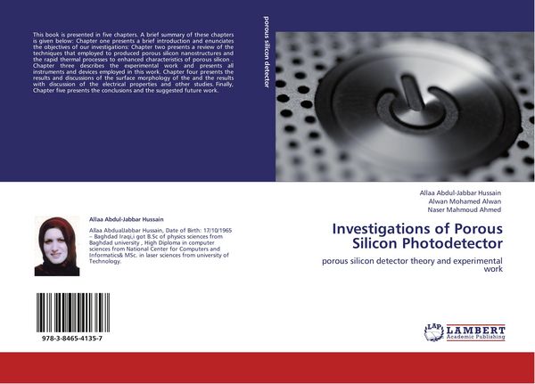 Produktbild: Investigations of Porous Silicon Photodetector