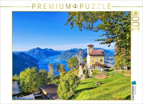 CALVENDO Puzzle Blick vom Monte Brè | 1000 Teile Lege-Größe 64x48cm Foto-Puzzle für glückliche Stunden