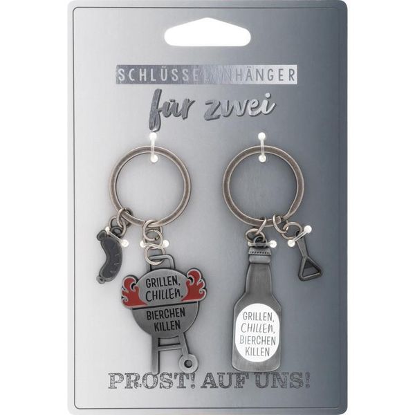 Produktbild: Paar-Schl&uuml;sselanh&auml;nger Motiv Grillen