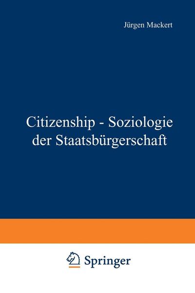 Produktbild: Citizenship - Soziologie der Staatsb&uuml;rgerschaft