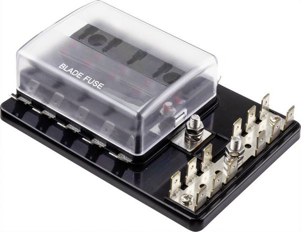 Produktbild: TRU COMPONENTS TC-9070604 KFZ-Sicherungshalter mit Statusanzeige Passend f&uuml;r (Sicherungen) Flachsicherung Standard 30 A 32 V/DC 1 St.