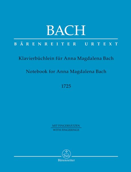 Produktbild: Klavierb&uuml;chlein f&uuml;r Anna Magdalena Bach (1725), mit Fingers&auml;tzen, Klavier
