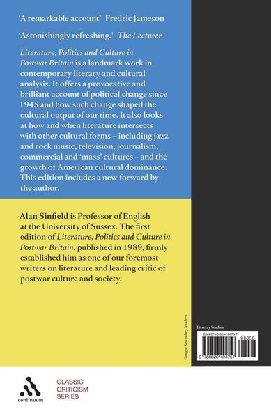 Produktbild: Literature, Politics and Culture in Postwar Britain