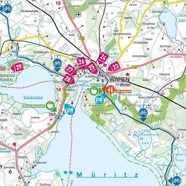 Produktbild: MARCO POLO Freizeitkarte 8 Mecklenburgische Seen 1:100.000