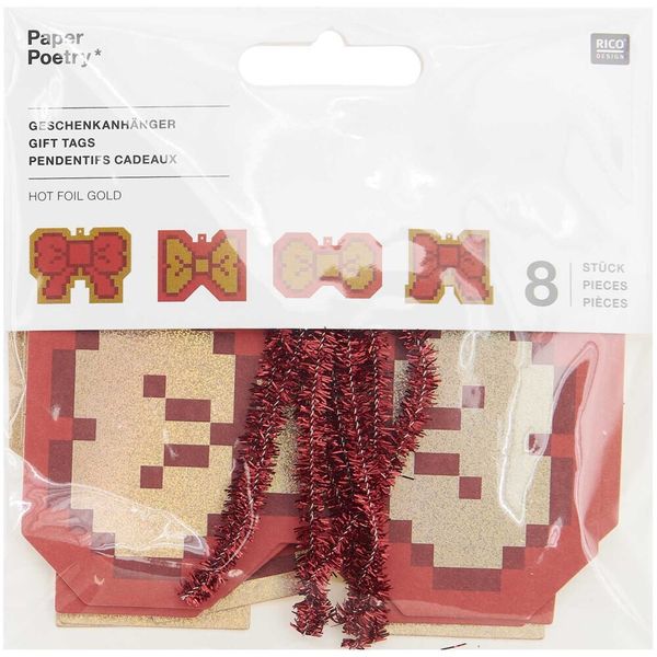 Produktbild: Geschenkanh&auml;nger M, Schleifen, Pixel,