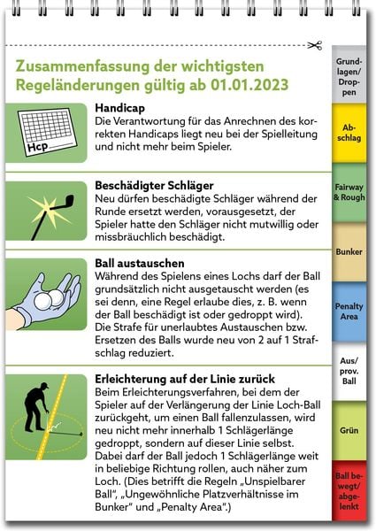 Produktbild: Golfregeln kompakt 2023-2027