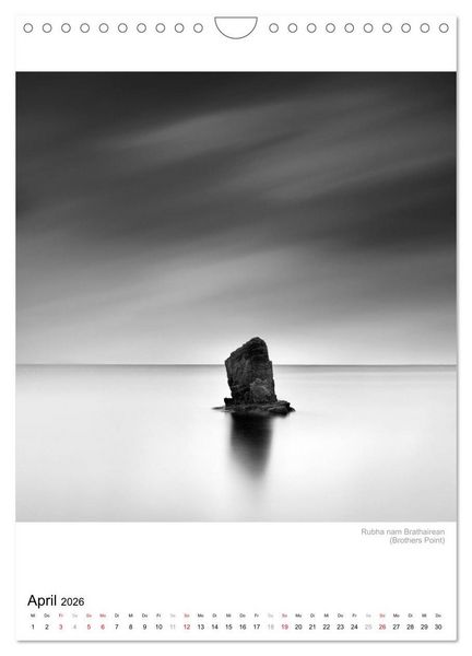 Produktbild: Isle of Skye - Langzeitbelichtungen in Schwarzwei&szlig; (Wandkalender 2026 DIN A4 hoch), CALVENDO Monatskalender