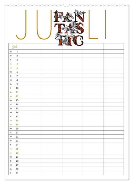 Produktbild: Fantastica Familienkalender miomanda (hochwertiger Premium Wandkalender 2026 DIN A2 hoch), Kunstdruck in Hochglanz