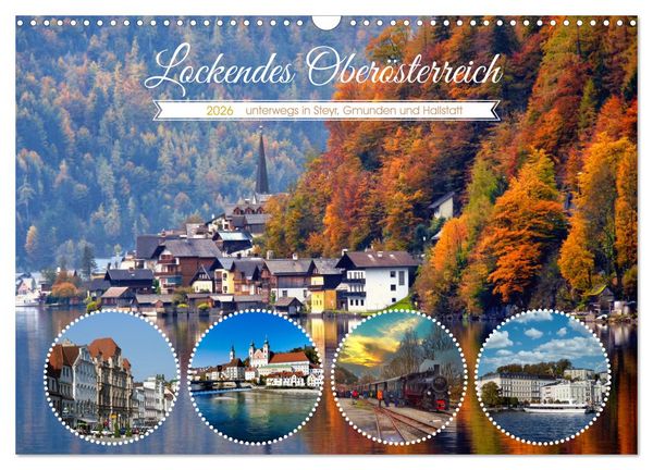 Produktbild: Lockendes Ober&ouml;sterreich (Wandkalender 2026 DIN A3 quer), CALVENDO Monatskalender