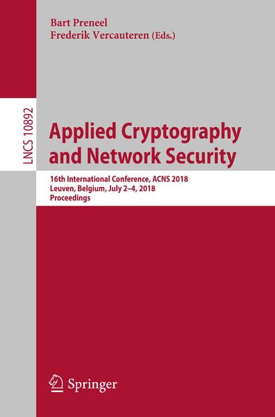 Produktbild: Applied Cryptography and Network Security