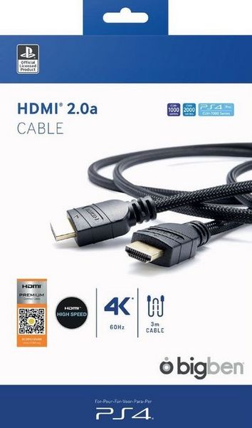 Produktbild: PS4 - HDMI-Kabel 2.0a (3M / 4K Ultra HD / 60 Hz)