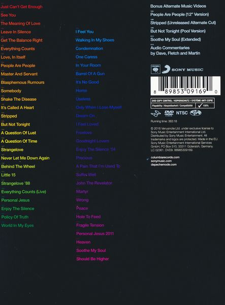 Produktbild: Depeche Mode - Video Singles Collection [3 DVDs]