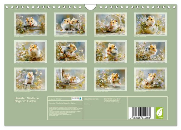 Produktbild: Hamster. Niedliche Nager im Garten (Wandkalender 2027 DIN A4 quer), CALVENDO Monatskalender