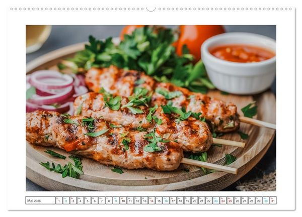 Produktbild: Hackfleisch-K&uuml;che (hochwertiger Premium Wandkalender 2026 DIN A2 quer), Kunstdruck in Hochglanz