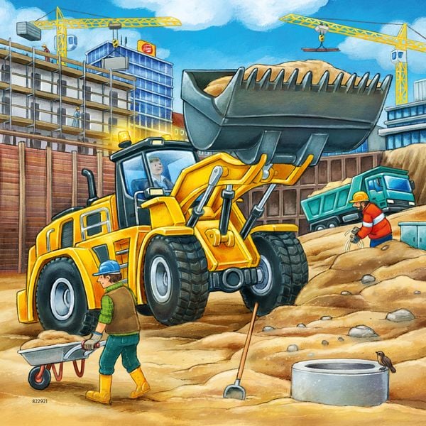 Produktbild: Puzzle Ravensburger Gro&szlig;e Baufahrzeuge 3 X 49 Teile