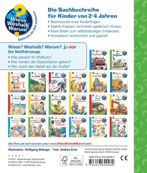 Produktbild: Wieso? Weshalb? Warum? junior, Band 74 - Die M&uuml;llfahrzeuge