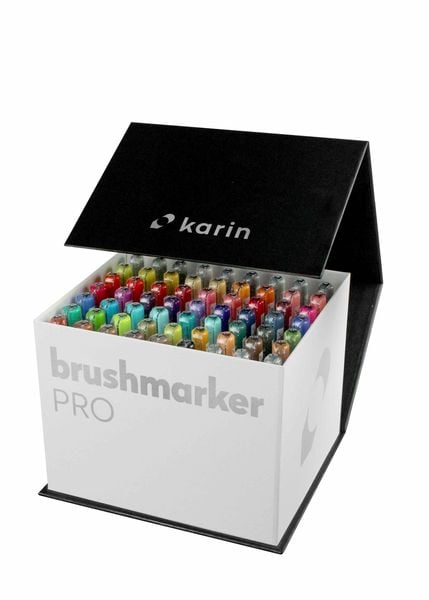 KARIN Marker Brushmarker PRO Mega Box, 63 Farben + 3 Blender
