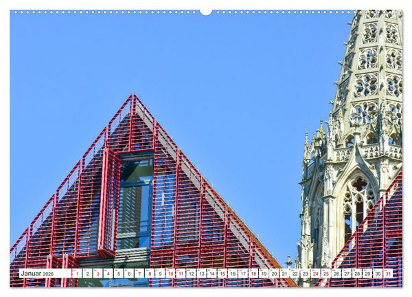 Produktbild: Ulm Gestern und Heute (hochwertiger Premium Wandkalender 2026 DIN A2 quer), Kunstdruck in Hochglanz