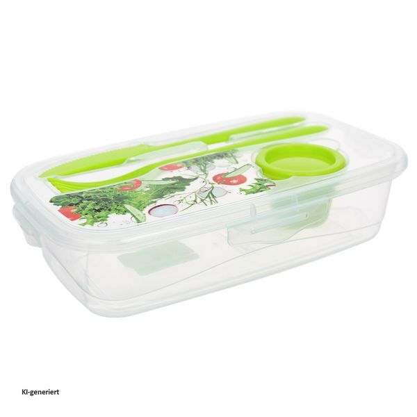 Produktbild: neuetischkultur Frischhaltedose mit Besteck 2 St&uuml;ck Easylunch