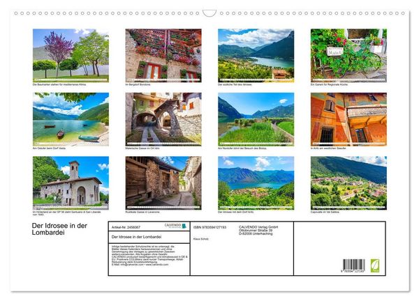 Produktbild: Der Idrosee in der Lombardei (Wandkalender 2027 DIN A2 quer), CALVENDO Monatskalender