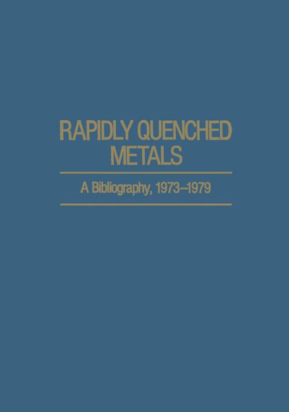 Produktbild: Rapidly Quenched Metals