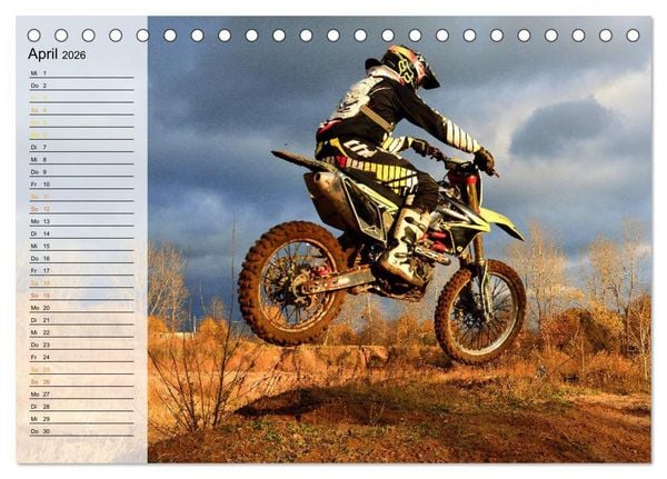 Produktbild: Motocross - tollk&uuml;hne Kerle (Tischkalender 2026 DIN A5 quer), CALVENDO Monatskalender