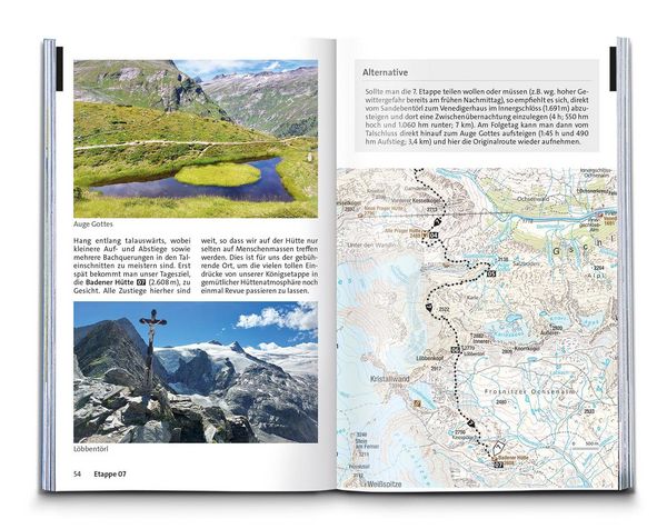 Produktbild: KOMPASS Wanderf&uuml;hrer Die Alpen&uuml;berquerung vom K&ouml;nigssee zum Gardasee, 26 Etappen mit Extra-Tourenkarte