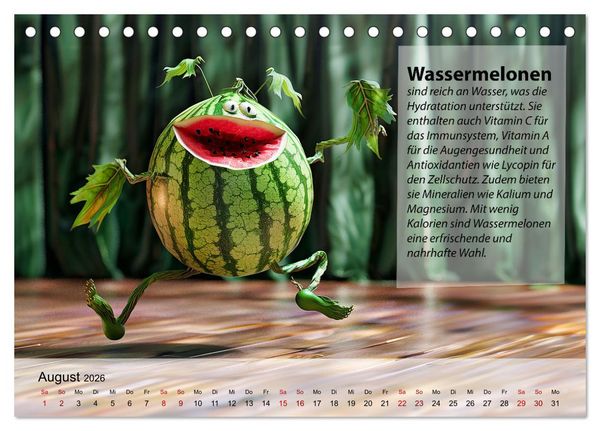 Produktbild: Tanzende Fr&uuml;chtchen (Tischkalender 2026 DIN A5 quer), CALVENDO Monatskalender