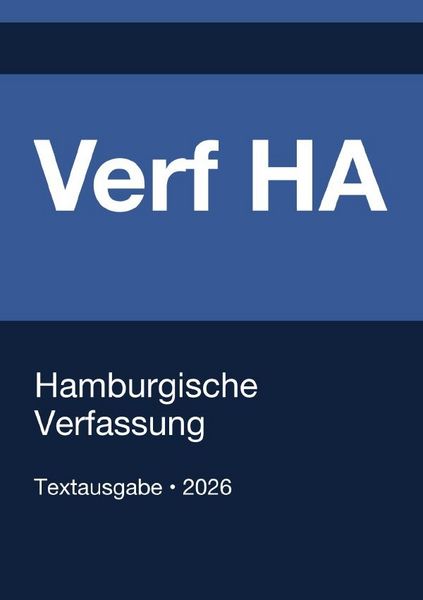 Produktbild: Verf HA - Hamburgische Verfassung 2026