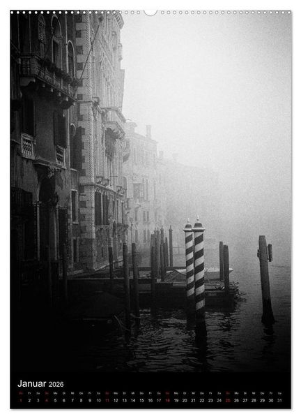 Produktbild: Venice Noir - Das etwas andere Venedig (hochwertiger Premium Wandkalender 2026 DIN A2 hoch), Kunstdruck in Hochglanz