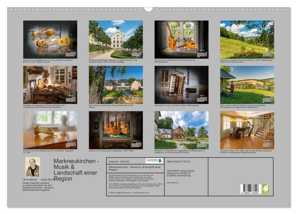 Produktbild: Markneukirchen - Musik & Landschaft einer Region (Wandkalender 2026 DIN A2 quer), CALVENDO Monatskalender
