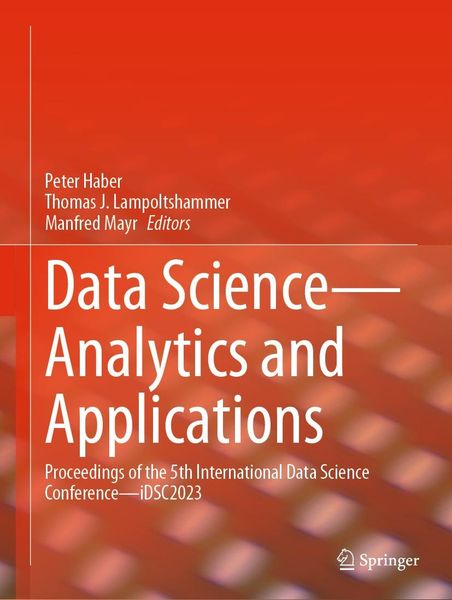 Produktbild: Data Science-Analytics and Applications