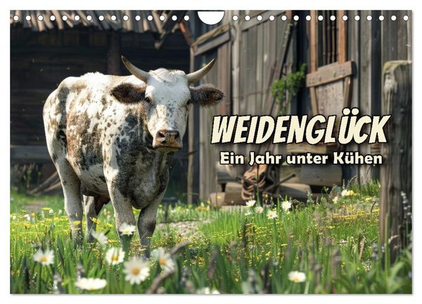 Produktbild: Weidengl&uuml;ck: Ein Jahr unter K&uuml;hen (Wandkalender 2026 DIN A4 quer), CALVENDO Monatskalender