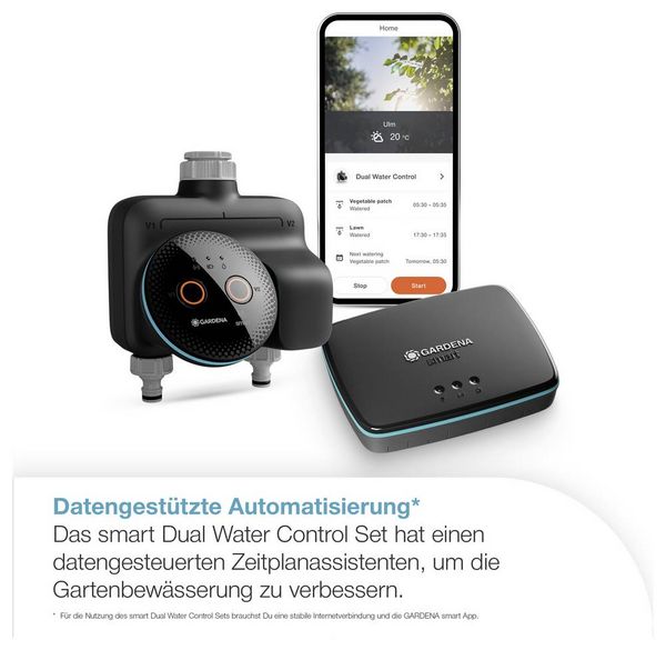 Produktbild: GARDENA 19044-20smart Dual Water Control Set Bew&auml;sserungssteuerung