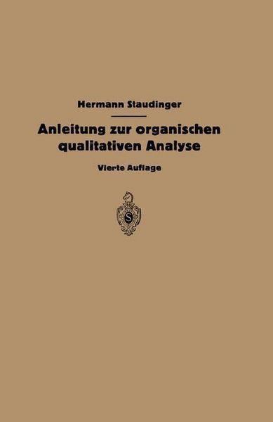 Produktbild: Anleitung zur organischen qualitativen Analyse