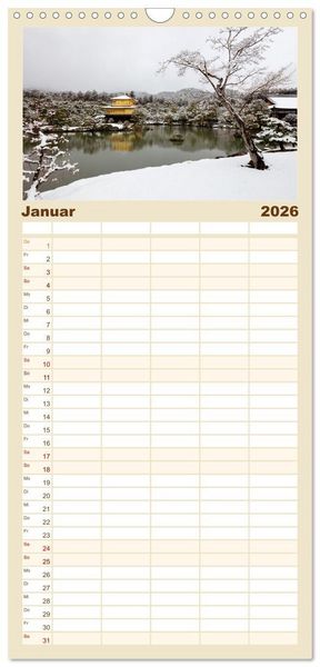 Produktbild: Familienplaner 2026 - Japan - zwischen Tradition und Moderne mit 5 Spalten (Wandkalender, 21 x 45 cm) CALVENDO