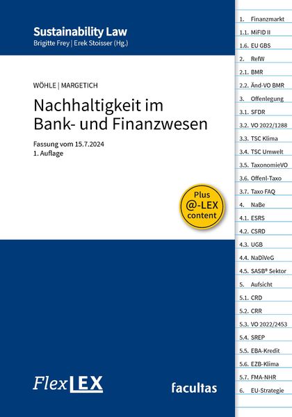 Produktbild: FlexLex Nachhaltigkeit im Bank- und Finanzwesen