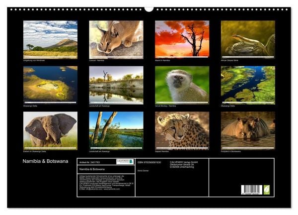 Produktbild: Namibia & Botswana (Wandkalender 2027 DIN A2 quer), CALVENDO Monatskalender