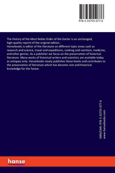 Produktbild: The History of the Most Noble Order of the Garter