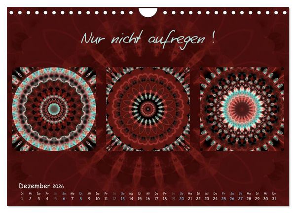 Produktbild: Mandala Trilogien (Wandkalender 2026 DIN A4 quer), CALVENDO Monatskalender