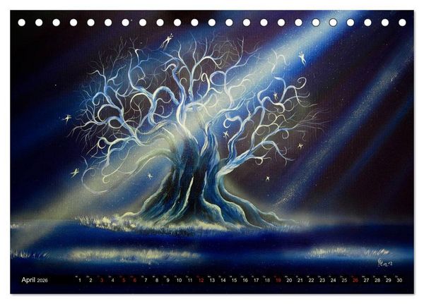 Produktbild: Traumbaumwelten - Gem&auml;lde von Conny Krakowski (Tischkalender 2026 DIN A5 quer), CALVENDO Monatskalender
