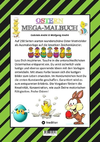 Produktbild: Mega Malbuch - Frohe Ostern - 250 Lustige Motive - Osterhasen - K&uuml;ken - Ostereier - Viele Oster&uuml;berraschungen