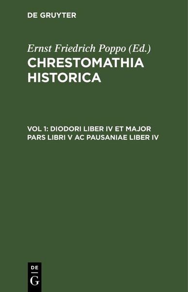 Produktbild: Diodori Liber IV et major pars libri V ac Pausaniae Liber IV