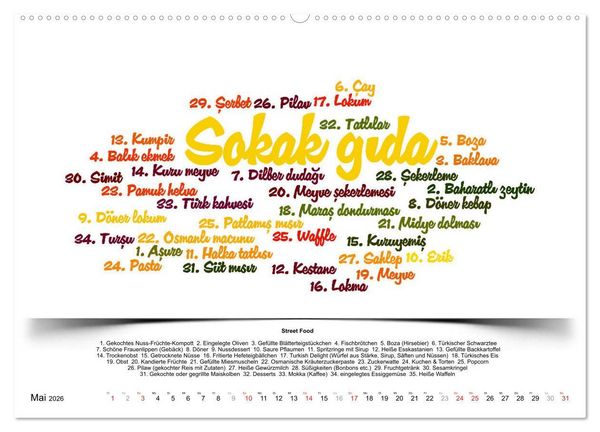 Produktbild: Kultur-Sprachkalender T&uuml;rkisch-Deutsch (hochwertiger Premium Wandkalender 2026 DIN A2 quer), Kunstdruck in Hochglanz