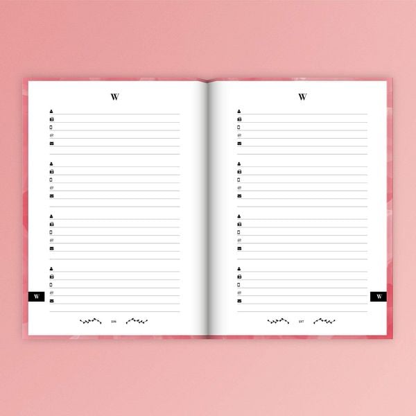 Produktbild: Adressbuch mit Geburtstagskalender | Kontaktbuch in DIN A5| Telefonregister & Adressbuch mit Telefonnummer, Adresse, E-Mail | Telefonbuch rosa