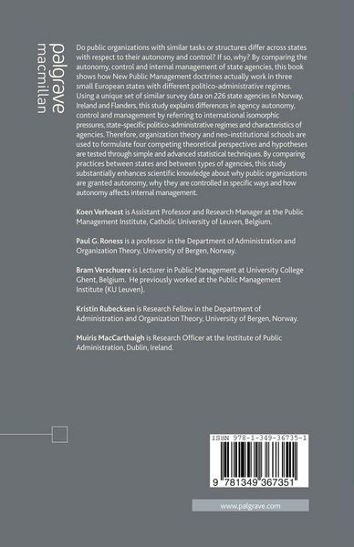 Produktbild: Autonomy and Control of State Agencies